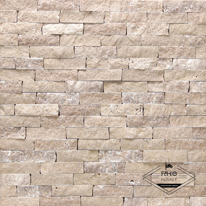 Фасадный камень Полоса - Травертин Classic Noce (бежевый тёмный) в Калуге